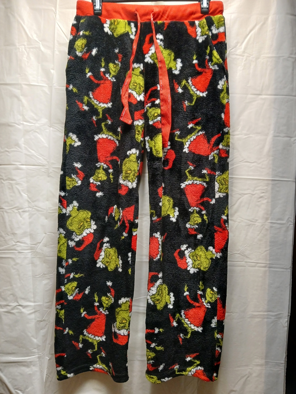 Dr. Seuss Grinch Fleece Pajama Bottoms - Black, Green & Red